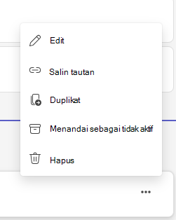 Cuplikan layar yang memperlihatkan penandaan assignemnt sebagai tidak aktif.