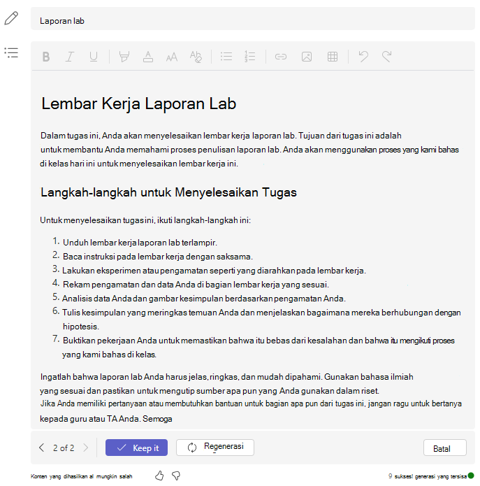 Langkah-langkah laporan lab