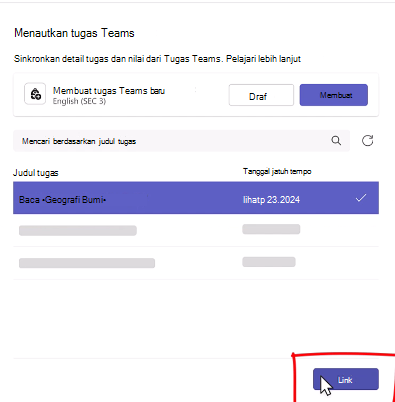 tugas yang tidak ditautkan