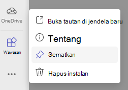 Cuplikan layar pin.