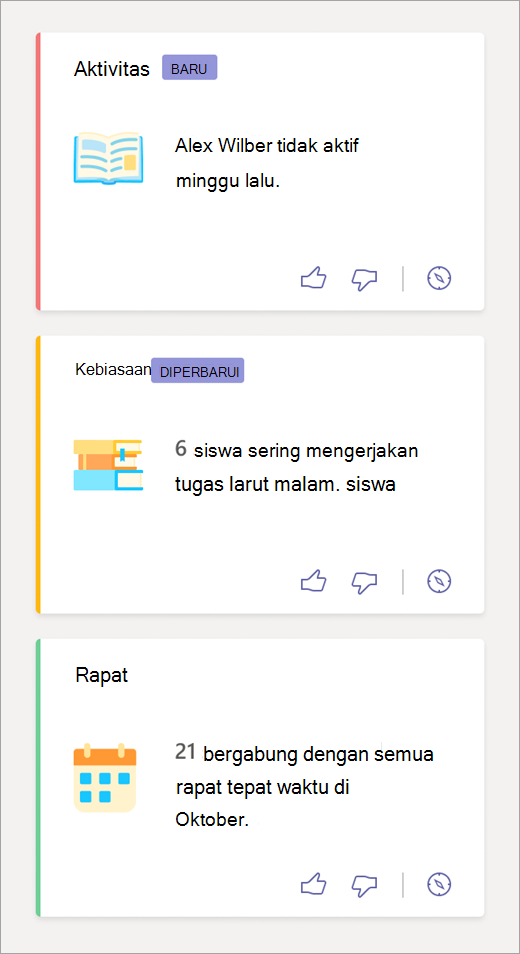 Cuplikan layar yang memperlihatkan ubin Sorotan