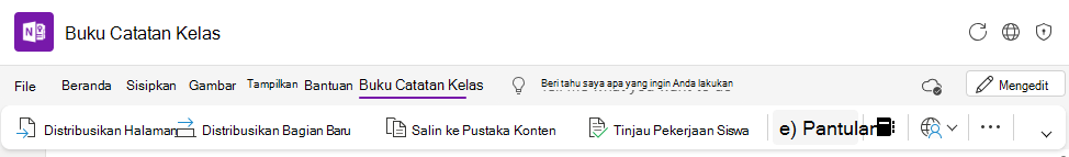 Cuplikan layar pantulan di pita.