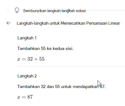 Langkah-langkah solusi