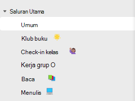 Cuplikan layar saluran.