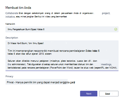 Nama dan Deskripsi