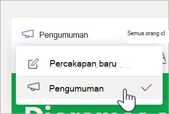 Pilih Pengumuman.