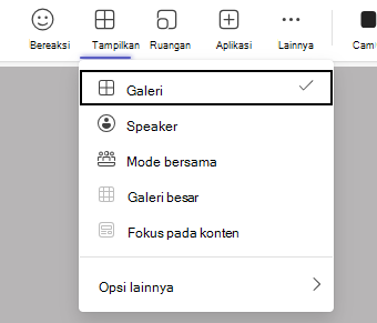 Cuplikan layar tampilan.