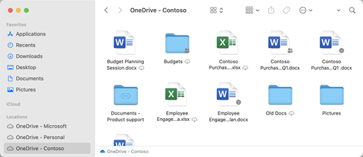 Folder OneDrive diperlihatkan di bawah Lokasi di panel di sebelah kiri.