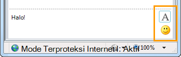 Tombol pemformatan IM