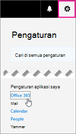 Memilih Pengaturan Office 365