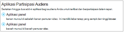 Cuplikan layar memperlihatkan di mana untuk memilih penempatan umpan Yammer