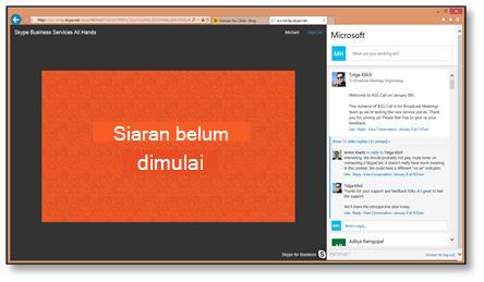 Halaman Bergabung dalam acara SkypeCast