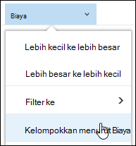 Grup pustaka dokumen berdasarkan tampilan di Office 365