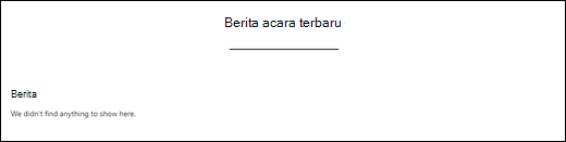 Pratinjau komponen web Berita.