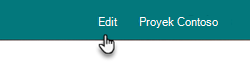 Nama footer dan tombol edit