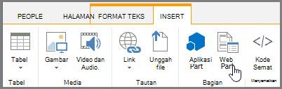 Menyisipkan Komponen Web