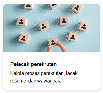 cuplikan layar pelacak rekrutmen templat daftar
