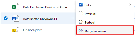 Cuplikan layar folder Dibagikan dengan Semua Orang