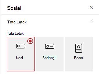 Tata letak kartu People kecil, sedang, besar