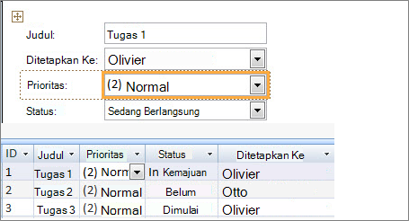 Membuat tampilan dengan Microsoft Access