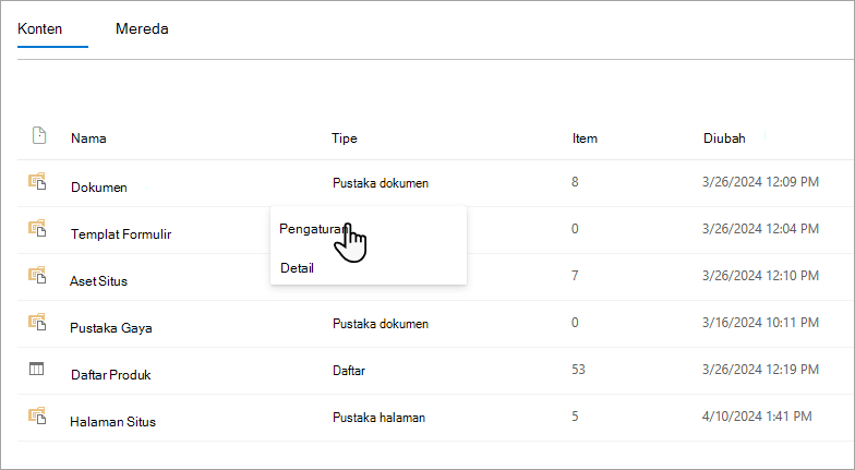 Aktifkan penargetan audiens di pustaka.