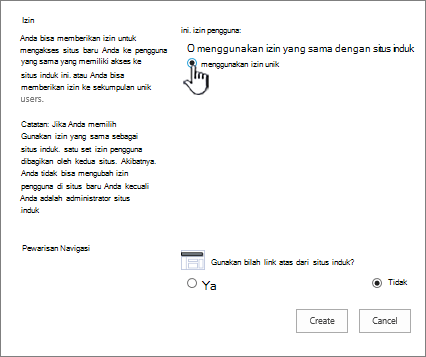 Tambahkan layar wiki perusahaan dengan izin unik yang disorot