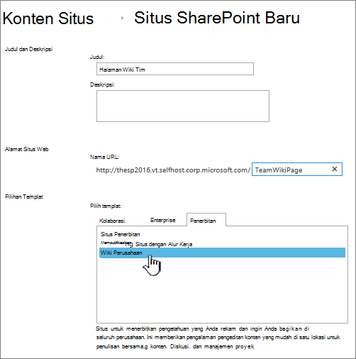 Tambahkan Enterprise Wiki hightlighted