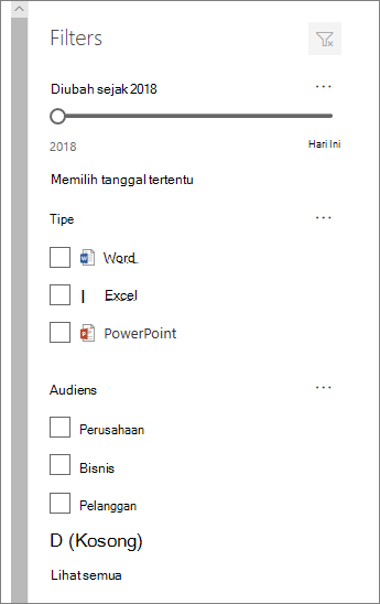 Panel filter dokumen
