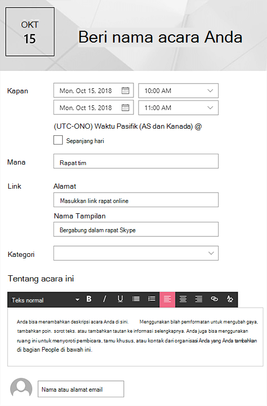 Halaman acara