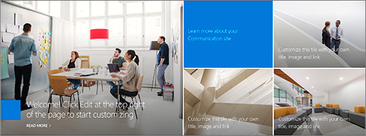 Komponen web Hero di situs Komunikasi