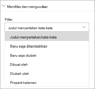 Memfilter dan mengurutkan berita