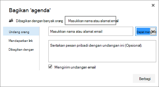 Dialog Bagikan
