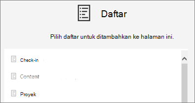 Memilih daftar