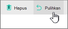 Tombol Pemulihan SharePoint Online disorot