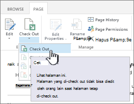 Halaman check out Wiki