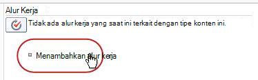 Menambahkan link alur kerja