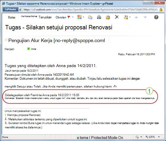 Pemberitahuan tugas untuk tugas yang ditetapkan ulang