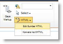 Perintah Edit Sumber HTML