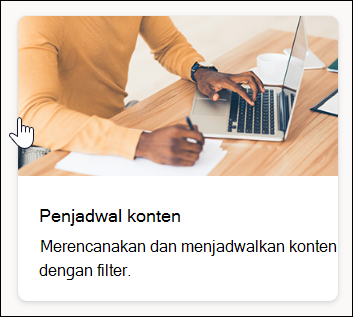 cuplikan layar Templat penjadwal konten