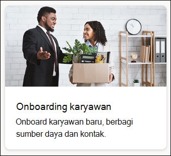 cuplikan layar Templat orientasi karyawan