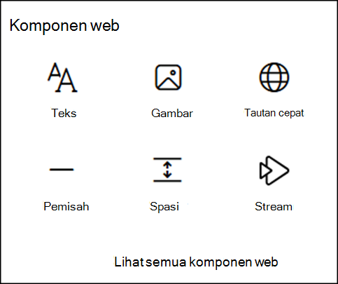 Komponen web di kotak alat