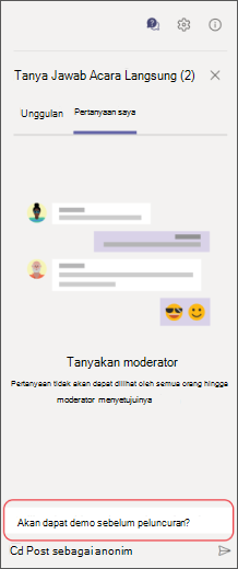q privat dan ajukan pertanyaan