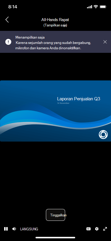 layar pra-gabung seluler tampilkan-saja