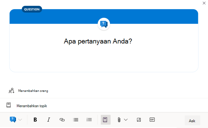Pertanyaan di Yammer