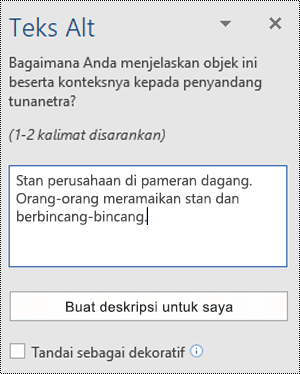 Dialog Teks Alt di Word untuk Windows
