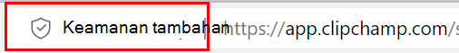 Edge menambahkan keamanan, daftar putih Clipchamp 1