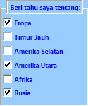 Contoh kontrol kotak centang ActiveX