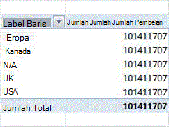 Contoh PivotTable