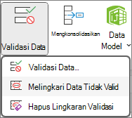 Lingkari Data Tidak Valid pada pita