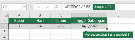 Fungsi DATE Contoh 2